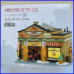 Dept 56 Christmas in the City Harley Davidson Garage 4035565 WithBox & Light