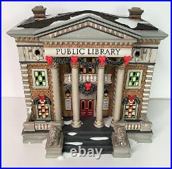 Dept 56 Christmas in the City Hudson Public Library RARE With Box