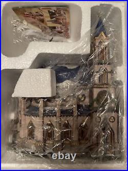 Dept 56 Christmas in the City Old Trinity Church Lit Stained Glass MIB 98