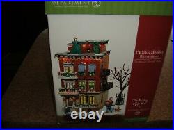 Dept 56 Christmas in the City Parkside Holiday Brownstone Set