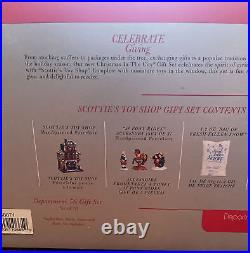 Dept 56 Christmas in the City Scottie's Toy Shop CIC Gift set of 10 Retired NIB