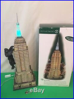 Dept 56 Christmas in the City Series Empire State Building RARE 59207 King Kong
