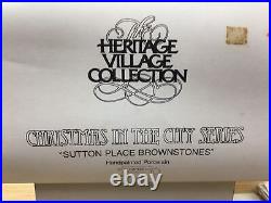 Dept 56 Christmas in the City Sutton Place Brownstones Heritage Village 5961-7