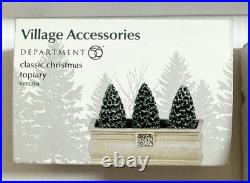 Dept 56 Classic Christmas BRIDGE STAIRS & TOPIARY NY City Central Park New
