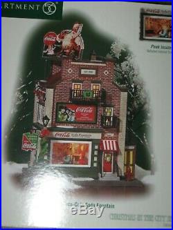 Dept 56 Coca Cola Soda Fountain Christmas in the City MINT never out of box