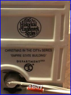 Dept 56 EMPIRE STATE BUILDING Christmas In The City #59207 Lights Work, No Box