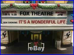 Dept 56 Fox Theater With It's A Wonderful Life Marquee Very Rare Collectors Item