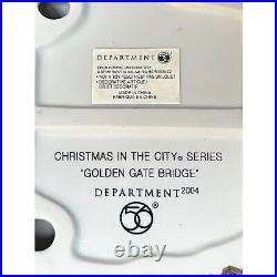 Dept 56 GOLDEN GATE BRIDGE Christmas In The City Historical Landmark READ