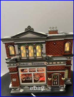 Dept 56 Harley Davidson City Dealership 59202 Christmas in the City Series w Box Dept 56 Harley Davidson City Dealership 59202 Christmas in the City Series w Box