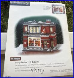 Dept 56 Harley Davidson City Dealership 59202 Christmas in the City Series w Box Dept 56 Harley Davidson City Dealership 59202 Christmas in the City Series w Box