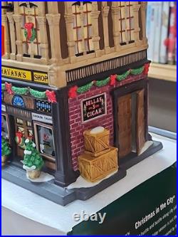 Dept 56 Havana's Cigar Shop Christmas In The City Series Village Withbox & Light