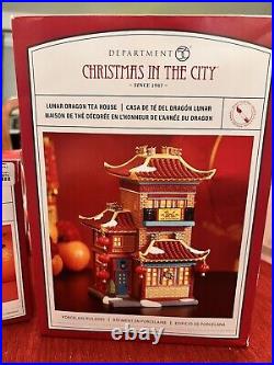 Dept 56 LUNAR DRAGON TEA HOUSE Christmas In The City Village 6014549 BRAND NEW