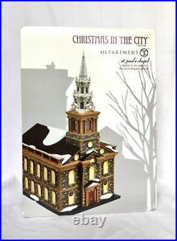 Dept 56 Lot of 2 ST. PAUL'S CHAPEL + CHERUB CHOIR Christmas In The City D56 New