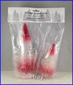 Dept 56 Lot of 3 FAO SCHWARZ + JOINING FORCES + PEPPERMINT STRIPE TREES St/2 D56