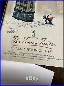 Dept 56 NIB The Times Tower Special Edition Gift Set No Reserve