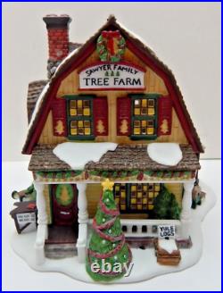 Dept 56 New England Village Sawyer Family Tree Farm #56671 Nice! Complete withBox