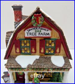 Dept 56 New England Village Sawyer Family Tree Farm #56671 Nice! Complete withBox