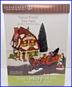 Dept 56 New England Village Sawyer Family Tree Farm #56671 Nice! Complete withBox