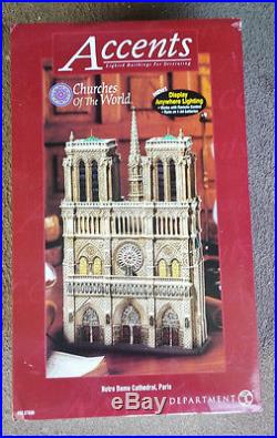 Dept 56 Notre Dame Cathedral, Paris Churches of the World Accents RETIRED
