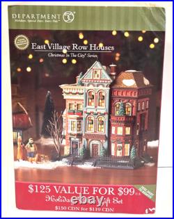 Dept 56 PARKSIDE HOLIDAY BROWNSTONE (2 pcs) Christmas in the City 56.58937 NIB