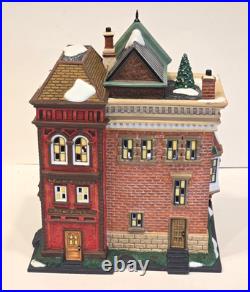 Dept 56 PARKSIDE HOLIDAY BROWNSTONE (2 pcs) Christmas in the City 56.58937 NIB