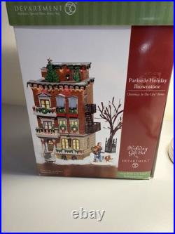 Dept 56 Parkside Holiday Brownstone 2002 Christmas in the City Retired