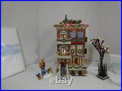 Dept 56 Parkside Holiday Brownstone #58937 Complete and Works