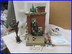 Dept 56 Parkside Holiday Brownstone Christmas In The City 58937 Complete Set