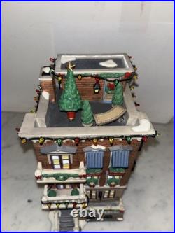 Dept 56 Parkside Holiday Brownstone Christmas in the City Village Lighted House