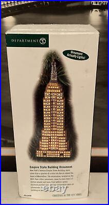 Dept 56 Rare Christmas In The City ORNAMENT 59408 EMPIRE STATE BUILDING Light Up