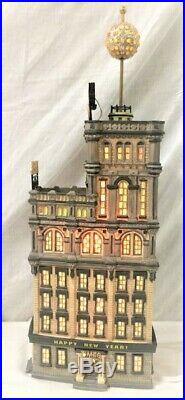 Dept 56 Snow Village Xmas in the CITY Times Square Tower NIB New Years Eve BALL