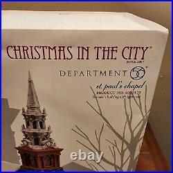 Dept 56 St. Paul's Chapel 4020173 Christmas In The City New In Box