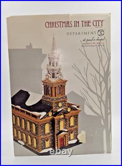 Dept 56 St. Paul's Chapel 4020173 Christmas In The City New York VTG Retired
