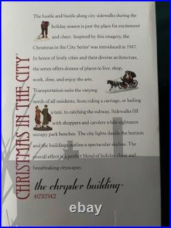 Dept 56 The Chrysler Building Christmas In The City #4030342 Lighted New York Dept 56 The Chrysler Building Christmas In The City #4030342 Lighted New York