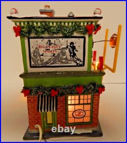 Dept 56 The Original Snow Village Big League Sports #55604 Old Stock withBox RARE