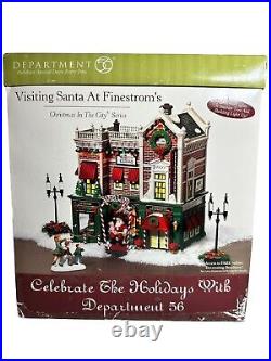 Dept 56 Visiting Santa At Finestrom's Christmas In The City Collection 2005