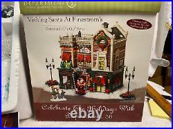 Dept 56 Visiting Santa At Finestrom's Christmas In The City Collection Brand New