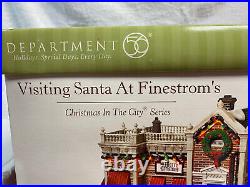 Dept 56 Visiting Santa At Finestrom's Christmas In The City Collection Brand New