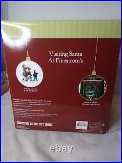 Dept 56 Visiting Santa At Finestrom's Christmas In The City Collection Brand New
