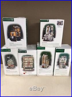 Dept. 56 christmas in the city LOT OF 6 BUILDINGS 3 Still Sealed In Plastic
