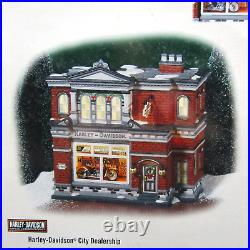 Harley Davidson Dept 56 City Dealership Christmas in the City Village New READ D