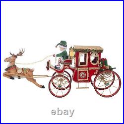 Katherine's Collection 2023 Christmas In The City Hansom Cab With Elf Driver Red