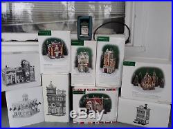 Last Chance For This Lot Of 42 Dept. 56 Christmas In The City Light Up Buildings