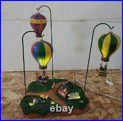 Lemax Sky High City Park Balloon Rides Lighted Animated Complete In Box