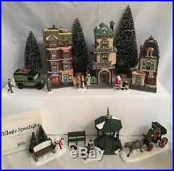 Lot of 10+ Dept 56 Village Christmas in the City Buildings & Accessories Park