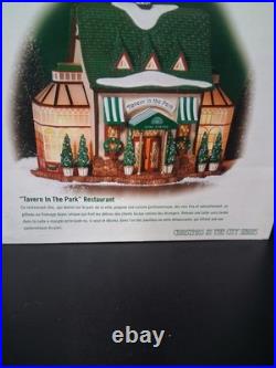 RARE! Dept 56 58928 Tavern In The Park Restaurant Bar Pub Christmas City Village