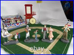RARE Dept 56-Christmas in the City Baseball Set! 16 Total Pieces With Music READ
