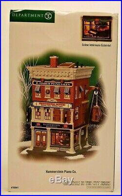 RARE! NEW Dept 56 Christmas in the City Series HAMMERSTEIN PIANO CO. #799941