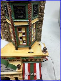 READ Dept 56 Christmas In The City Russian Tea Room GUARD RAIL NOT ATTACHED FLAW