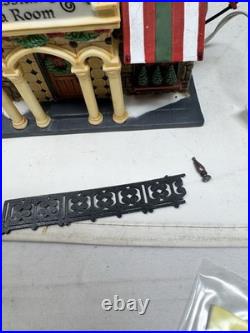 READ Dept 56 Christmas In The City Russian Tea Room GUARD RAIL NOT ATTACHED FLAW